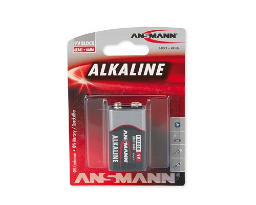 Bateria alkaliczna ANSMANN RED 1x 9V E-Block