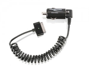 Ładowarka samochodowa ANSMANN USB Charger 2.1A + kabel Apple